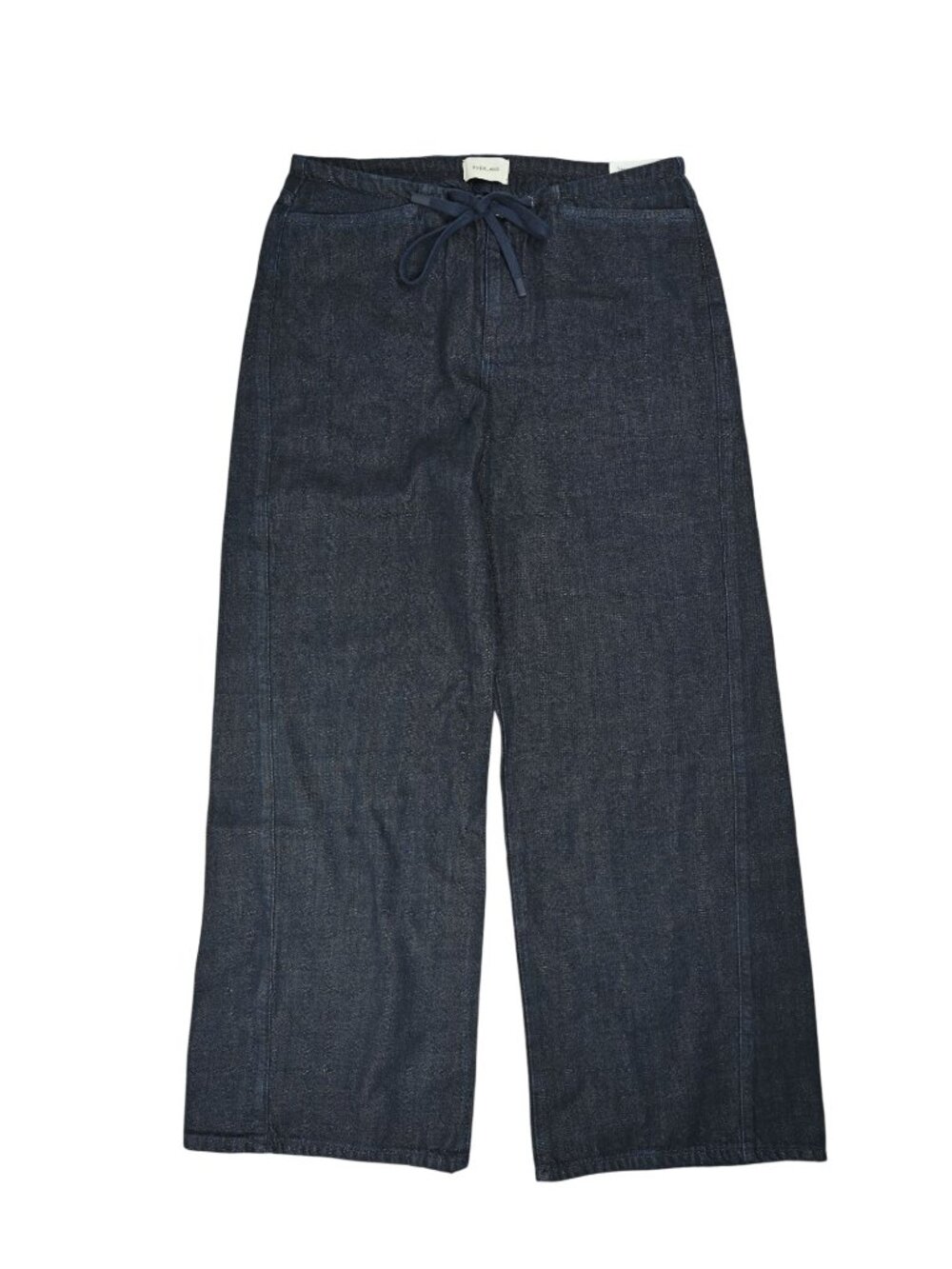 Everlane Low-Slung Tie-Front Jean in Dark Indigo